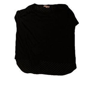 Ann Taylor LOFT Women’s Black Layered Look Sweater L Lightweight Office Casual